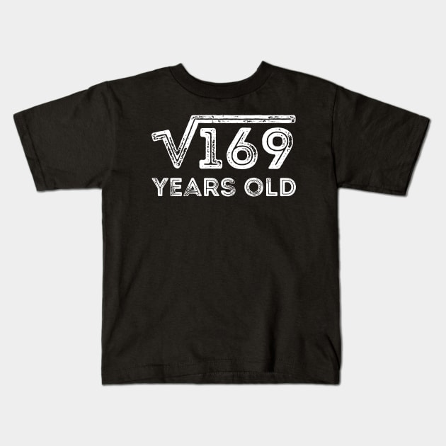 Square Root of 169 Years Old (13th birthday) Kids T-Shirt by Elvdant